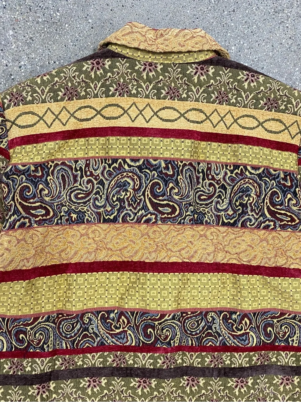 Vintage Alfred Dunner Paisley Tapestry Jacket Collared Blazer size 16